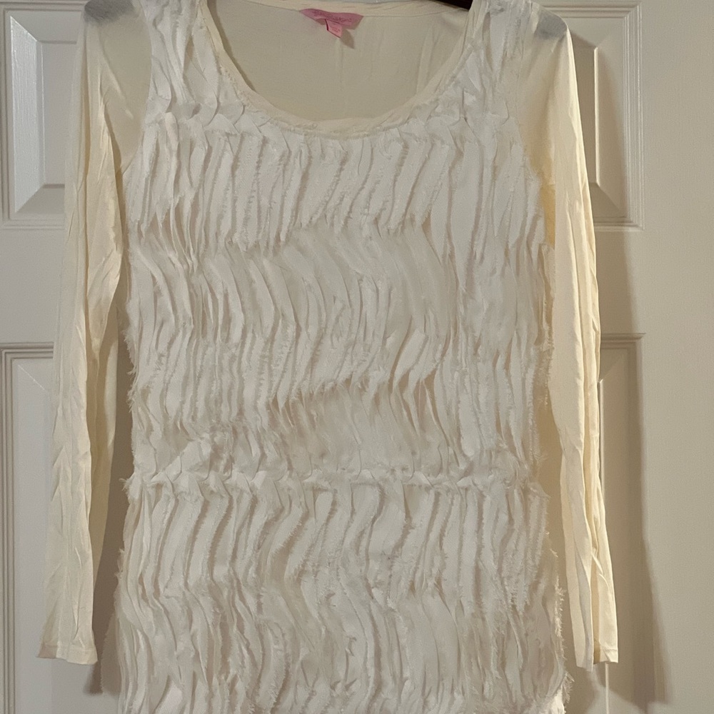 SAMPLE Lilly Pulitzer ruffle shirt medium